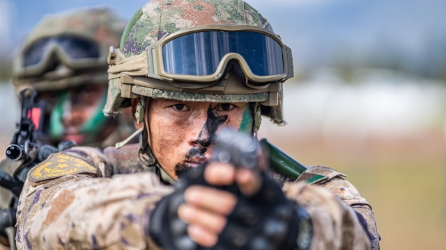 PLA Army soldiers in force-on-force training exercise